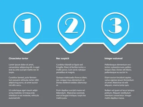 Simple infographic with white grades on blue gray background Stock Illustration