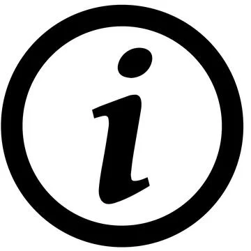 Simple information sign icon featuring bold letter i cleanly designed Stock Illustration