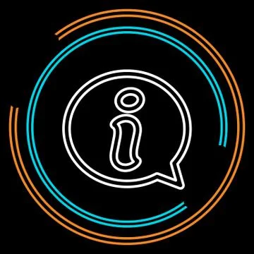 Simple Information Thin Line Vector Icon Stock Illustration