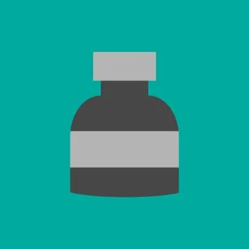 Simple Ink Bottle Vector Illustration Stock Illustration