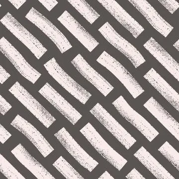 Simple ink brush strokes. Aesthetic boho seamless pattern. Rustic vector Stockillustratie