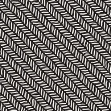 Simple ink geometric pattern. Monochrome black and white strokes background Stock Illustration