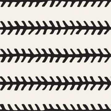 Simple ink geometric pattern. Monochrome black and white strokes background Illustrazione stock