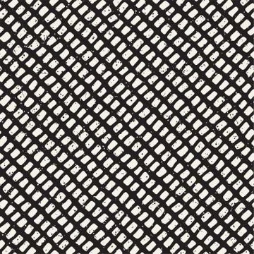 Simple ink geometric pattern. Monochrome black and white strokes background 스톡 일러스트