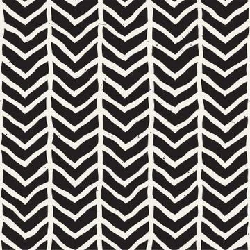 Simple ink geometric pattern. Monochrome black and white strokes background Illustrazione stock