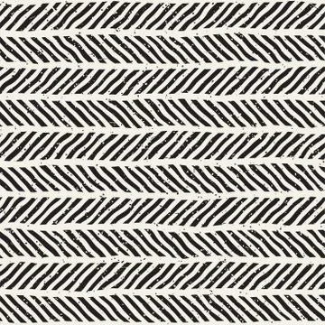 Simple ink geometric pattern. Monochrome black and white strokes background 스톡 일러스트