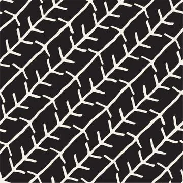 Simple ink geometric pattern. Monochrome black and white strokes background Illustrazione stock