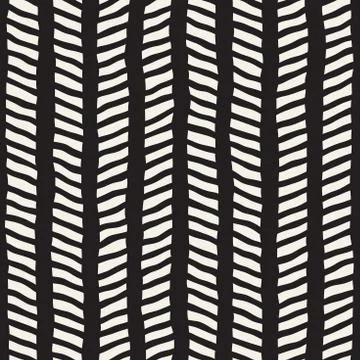 Simple ink geometric pattern. Monochrome black and white strokes background Illustrazione stock