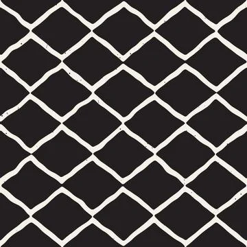 Simple ink geometric pattern. Monochrome black and white strokes background.  스톡 일러스트