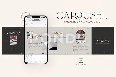 Simple Instagram Carousel PSD Template