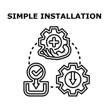 Simple installation process with easy setup steps Stock-Illustration