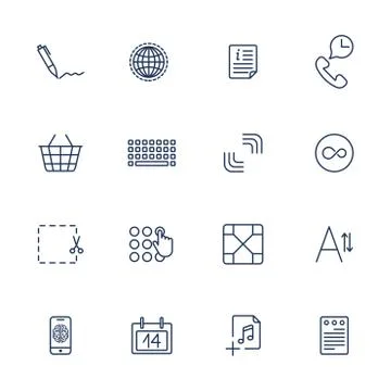 Simple internet icons set. Universal internet icons Illustrazione stock
