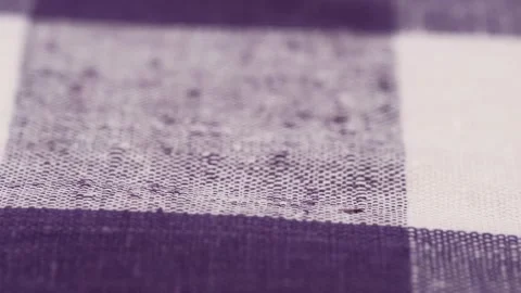 Simple interweaving coarse threads white and purple colors. macro video rotating Stock Footage 258626694