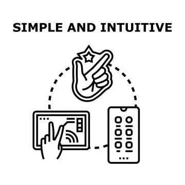 Simple intuitive interface for digital technology usability Illustrazione stock