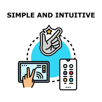 Simple intuitive interface for digital technology usability Stock Illustration