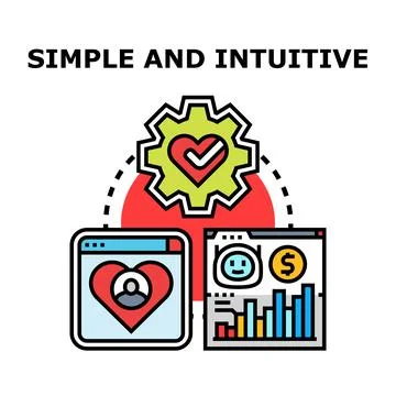 Simple intuitive user experience and business analytics concept イラスト素材
