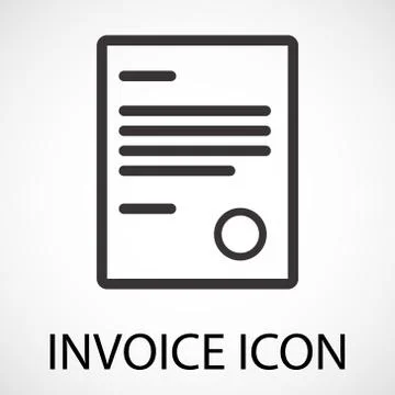 Simple invoice icon Stock Illustration
