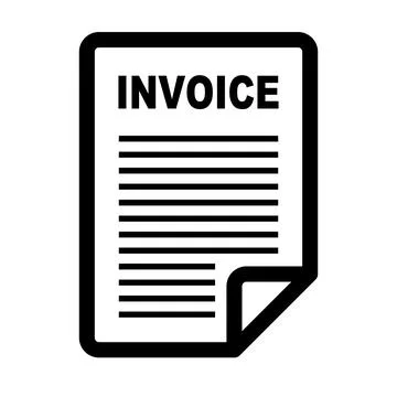 Simple invoice icon. Statement. Vector. Stock Illustration