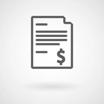 Simple invoice icon, vector Stock Illustration