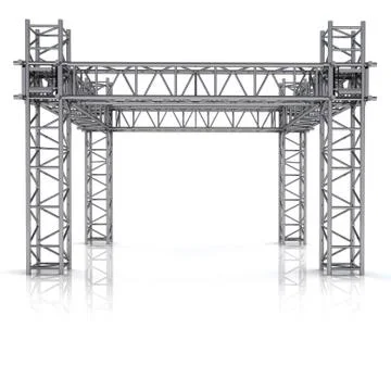 Simple iron new building construction frame illustration Ilustración de archivo