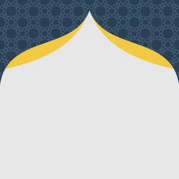 Simple Islamic Arabic Ornament Square Frame Template with elegant pattern Stock Illustration