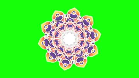 Simple Islamic Mandala Green Screen Stock Footage 277871306