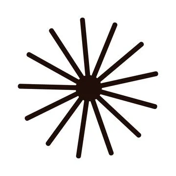 Simple Isolated Black Starburst Vector Icon Illustrazione stock