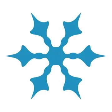 Simple Isolated Snowflake Illustrazione stock