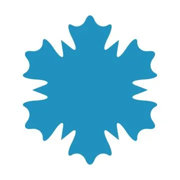 Simple Isolated Snowflake Stock Illustration