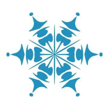 Simple Isolated Snowflake Stock Illustration