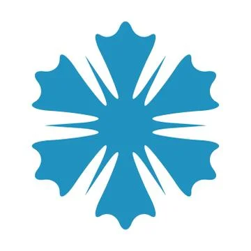 Simple Isolated Snowflake Stock Illustration