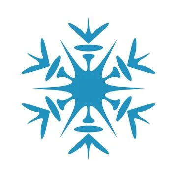 Simple Isolated Snowflake Stock Illustration