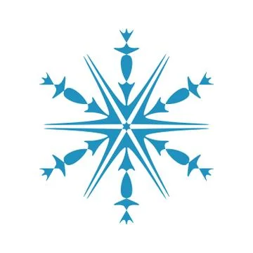 Simple Isolated Snowflake Stock Illustration