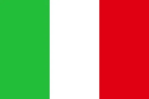 Simple Italian flag icon. Vector. Stock Illustration