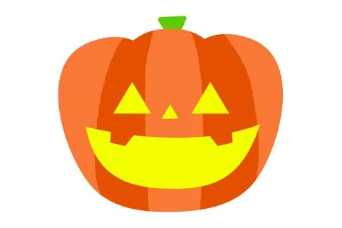 Simple jack-o'-lantern icon illustration Stock Illustration