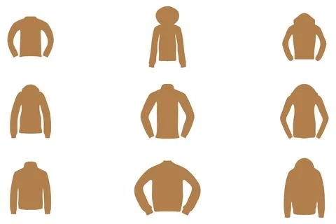 Simple jacket illustration design set Stock Illustration