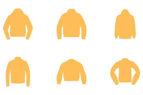 Simple jacket illustration design set Stock Illustration