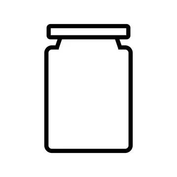 Simple jar icon. Container. Vector. Stock Illustration
