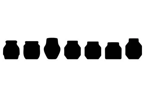 Simple jar illustration design set Stock Illustration