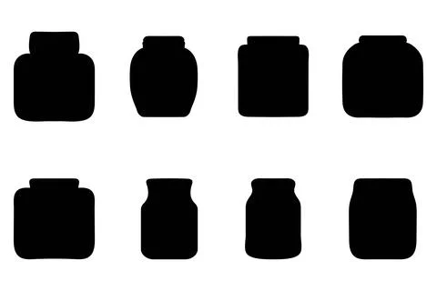 Simple jar illustration design set Stock Illustration