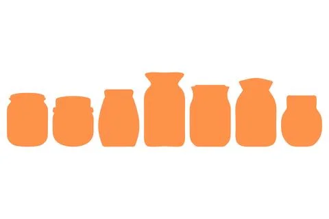 Simple jar illustration design set Stock Illustration