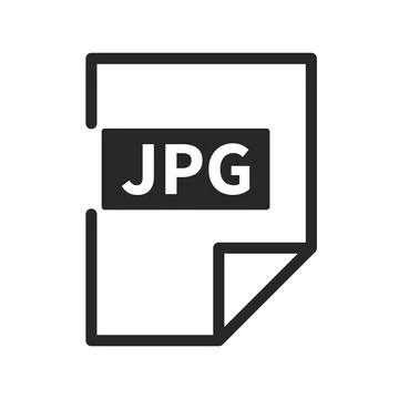 Simple JPEG file icon. JPEG data. Vector. Stock Illustration