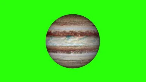 Simple Jupiter planet model on green screen background New quality universal 스톡 일러스트