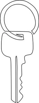 Simple key illustration Vector Stock Illustration