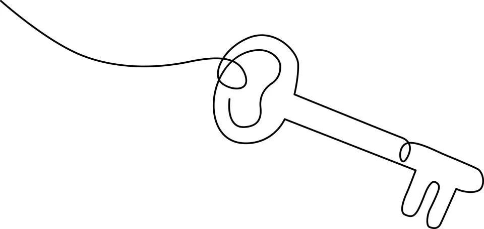 Simple key illustration Vector Stock Illustration