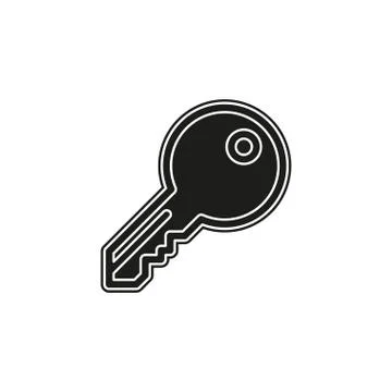 Simple Key Vector Icon Illustrazione stock