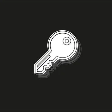 Simple Key Vector Icon Stock Illustration