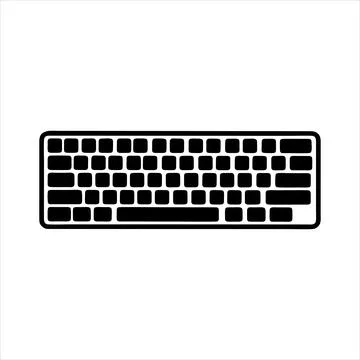 Simple Keyboard Vector with Minimalist and modern design Stock Illustration