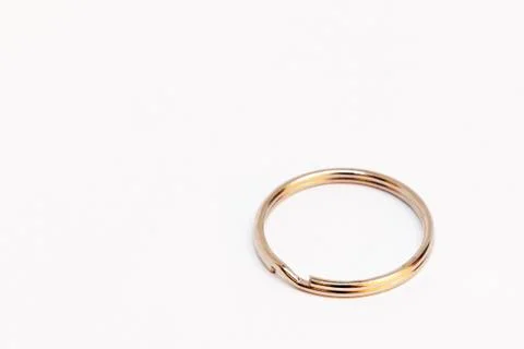 A simple keychain on white background Stock Photos