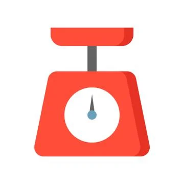 Simple Kitchen scale vecotr, flat design icon Stock Illustration